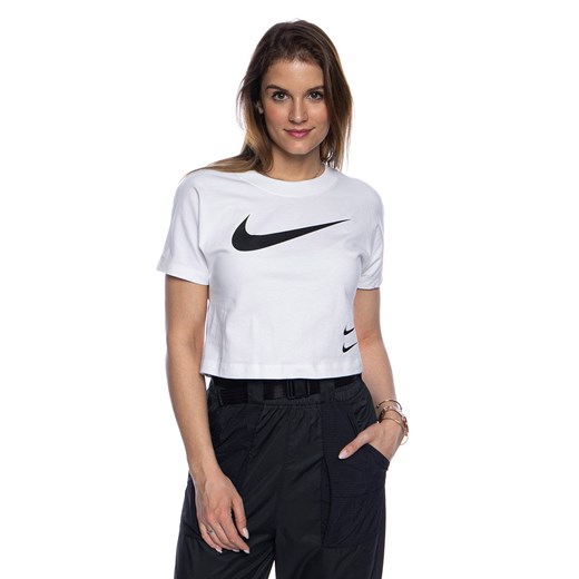 Koszulka damska Nike NSW Swoosh Top SS biała Nike XS bludshop.com okazyjna cena