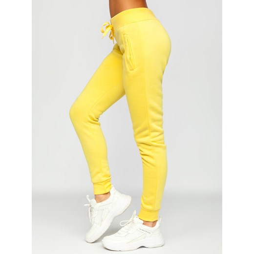 Żółte spodnie dresowe damskie Denley CK-01-33 XL denley damskie