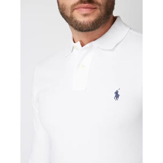 Koszulka Polo z długim rękawem męska Ralph Lauren Biała (S) Ralph Lauren XL okazyjna cena Laumast