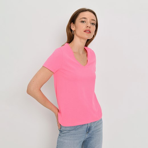 Mohito - Bawełniany t-shirt - Różowy Mohito XS okazyjna cena Mohito