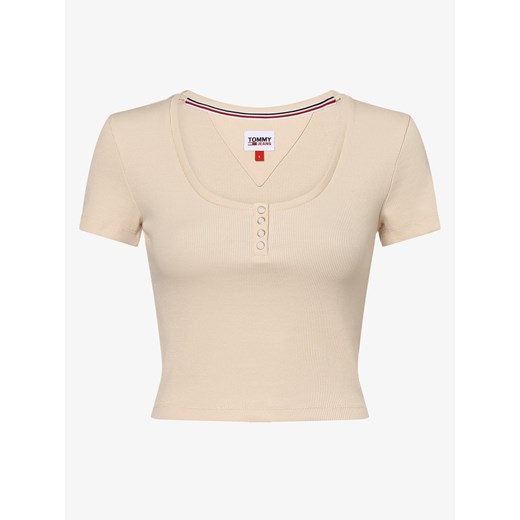 Tommy Jeans - T-shirt damski, beżowy Tommy Jeans S vangraaf
