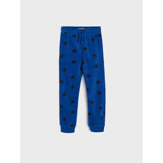 Sinsay - Polarowe spodnie z nadrukiem - Niebieski Sinsay 92 Sinsay