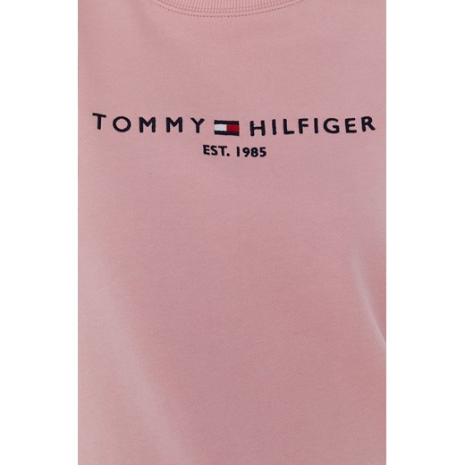 Bluza damska Tommy Hilfiger różowa z bawełny jesienna młodzieżowa 