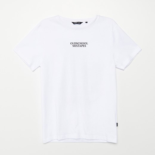 Cropp - Koszulka z nadrukiem na plecach - Biały Cropp XL Cropp okazja