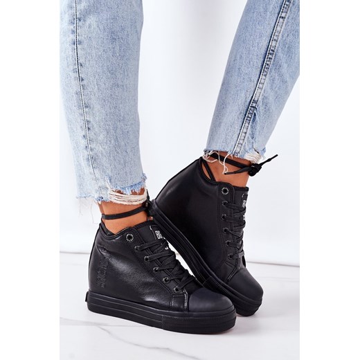 Buty sportowe damskie BIG STAR casualowe skórzane sznurowane