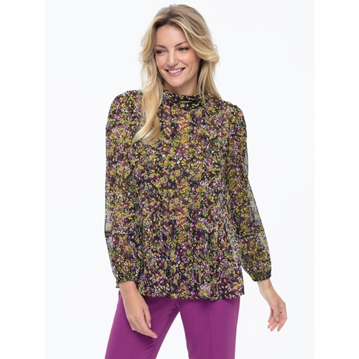 Bluzka w kwiaty ze stójką L'AF Tess ze sklepu Eye For Fashion w kategorii Bluzki damskie - zdjęcie 118382435