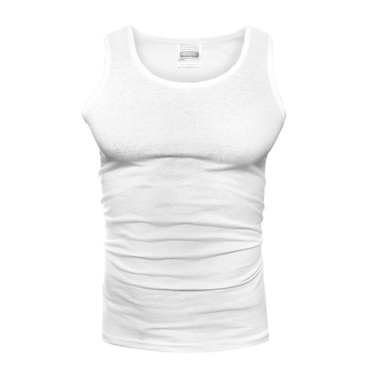 Koszulka bezrękawnik am10 - biała ze sklepu Risardi w kategorii T-shirty męskie - zdjęcie 118437008