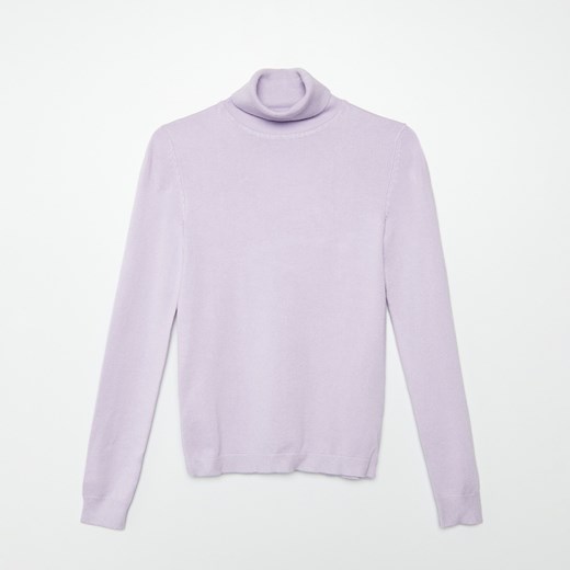 Cropp - Gładki sweter z golfem - Fioletowy Cropp S okazyjna cena Cropp