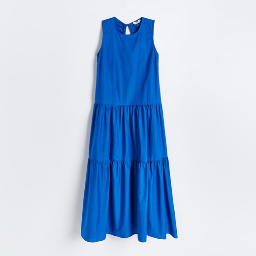 Reserved - Bawełniana sukienka midi - Niebieski Reserved 44 Reserved