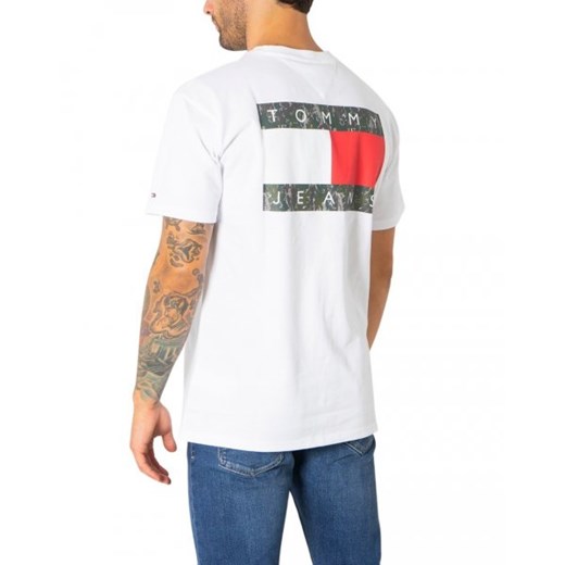 tommy hilfiger jeans - Tommy Hilfiger Jeans T-shirt Mężczyzna - CAMO FLAG - Biały M Italian Collection