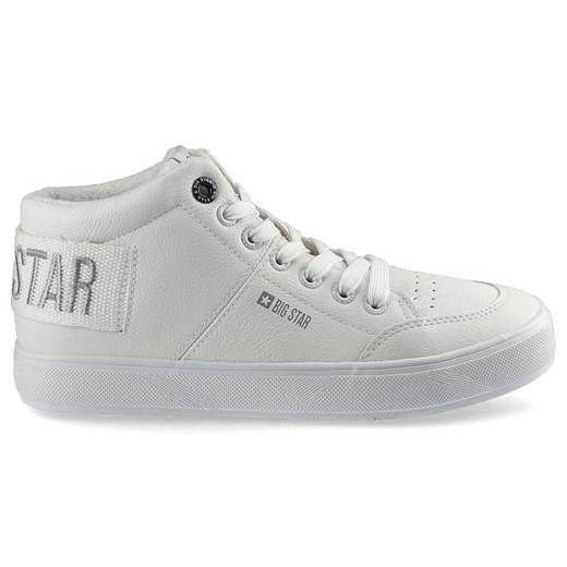Buty sportowe damskie BIG STAR z gumy białe sznurowane młodzieżowe 