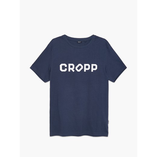 Cropp - Koszulka z nadrukiem Cropp - granatowy ze sklepu Cropp w kategorii T-shirty męskie - zdjęcie 118599017