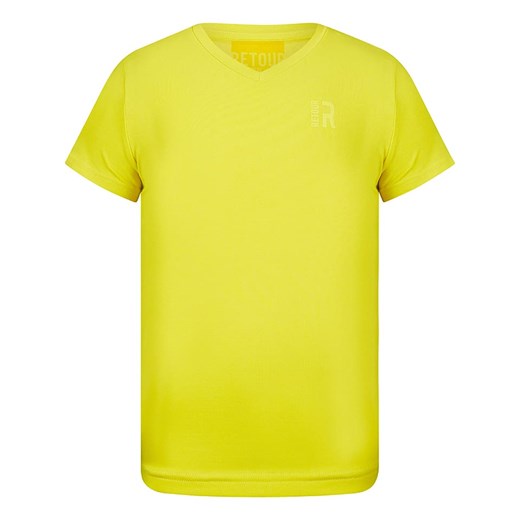 T-shirt chłopięce Retour w nadruki żółty 
