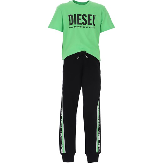 Diesel Koszulka Dziecięca dla Chłopców, zielone jabłko, Bawełna, 2021, 10Y 12Y 4Y 6Y 8Y Diesel 8Y RAFFAELLO NETWORK