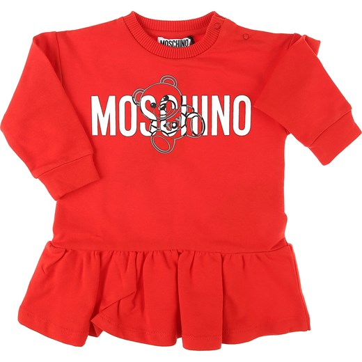 Moschino Sukienka Niemowlęca dla Dziewczynek, czerwony, Bawełna, 2021, 18M 24M 2Y 3Y 6M 6M Moschino 2Y RAFFAELLO NETWORK