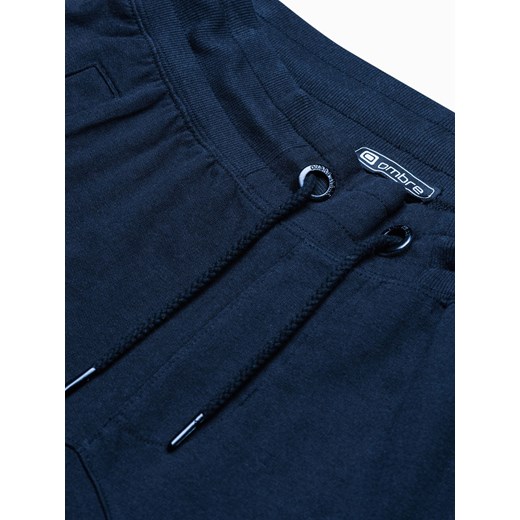 Spodnie męskie dresowe joggery P952 - granatowe XXL ombre
