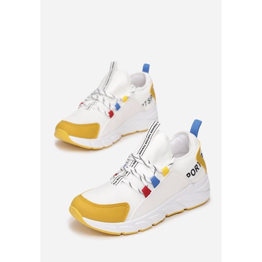 Biało-Żółte Sneakersy Aegadah Renee 39 promocja renee.pl