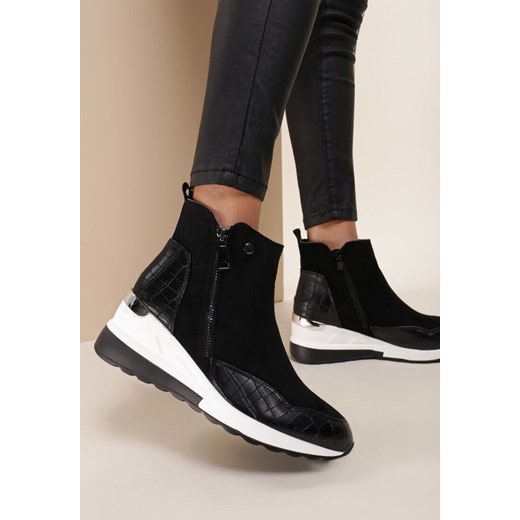 Czarne Sneakersy Yserith Renee 38 wyprzedaż renee.pl