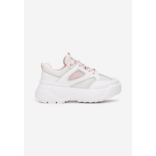 Biało-Różowe Sneakersy Shearah 40 wyprzedaż born2be.pl