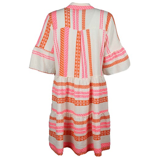 Sukienka "Sabella" w kolorze pomarańczowo-różowo-kremowym Zwillingsherz onesize wyprzedaż Limango Polska