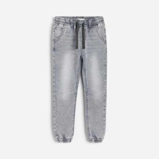 Reserved - Joggery z bardzo miękkiego jeansu - Jasny szary Reserved 140 okazyjna cena Reserved