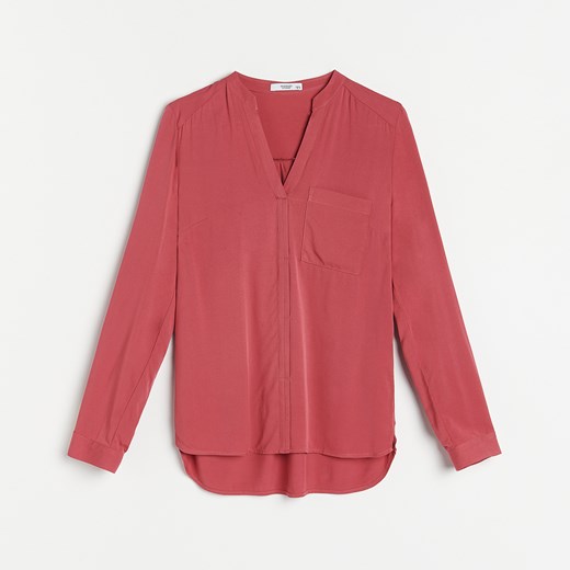 Reserved - Gładka bluzka z EcoVero™ - Różowy Reserved 46 wyprzedaż Reserved