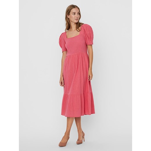 Sukienka "IRIS" w kolorze różowym Vero Moda L okazyjna cena Limango Polska
