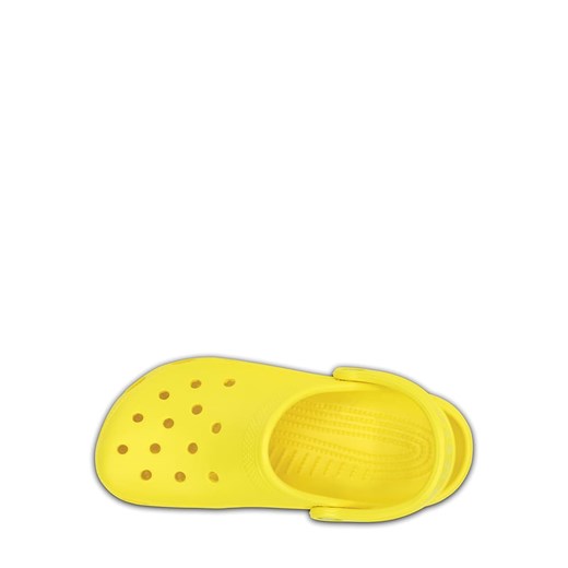 Żółte klapki damskie Crocs z tworzywa sztucznego płaskie 