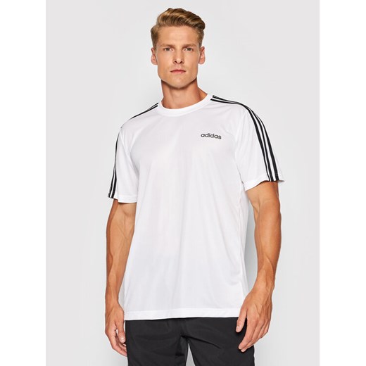 adidas Koszulka techniczna M D2M 3S Tee FL0356 Biały Standard Fit S okazja MODIVO