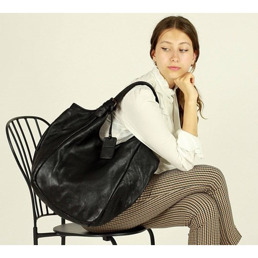 Shopper bag Merg bez dodatków na ramię lakierowana 