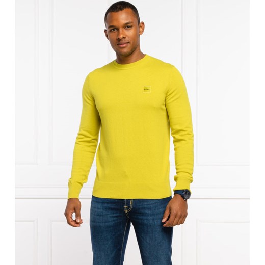 Sweter męski żółty BOSS HUGO 