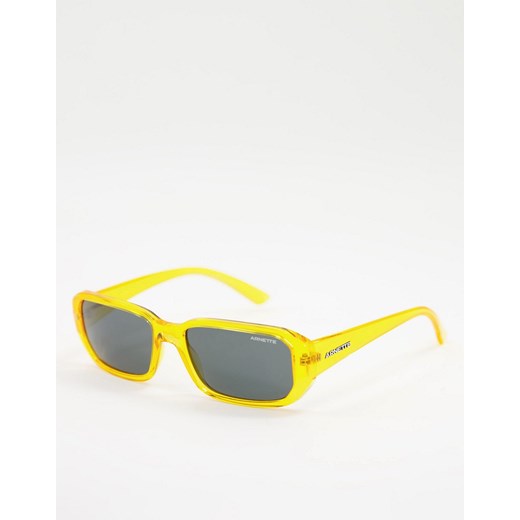 Arnette x Post Malone – Żółte kwadratowe okulary przeciwsłoneczne-Żółty Arnette No Size wyprzedaż Asos Poland