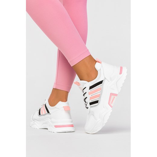 Buty sportowe damskie białe Casu sneakersy płaskie 