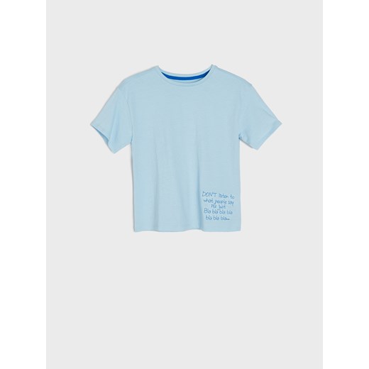 T-shirt chłopięce niebieski Sinsay 