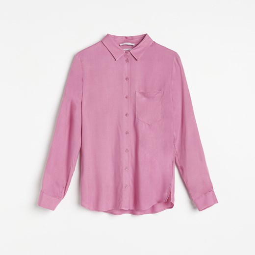 Reserved - Gładka koszula z wiskozy - Różowy Reserved 42 wyprzedaż Reserved