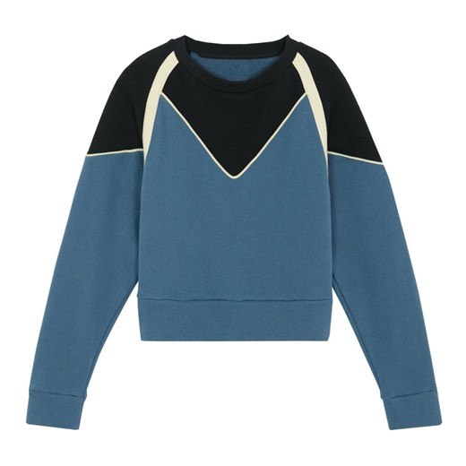 Bluza damska Ba&sh krótka granatowa na jesień