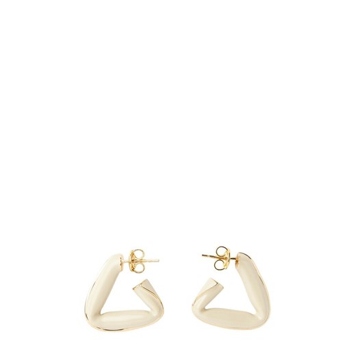 Gold-Plated Enamel Triangle Earrings ONESIZE showroom.pl