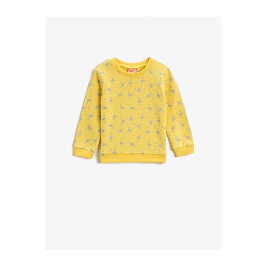 Koton Baby Girl Yellow Patterned Sweatshirt Koton 9-12 M Factcool