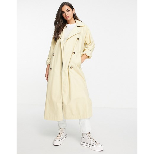 Monki – Hedda – Beżowy prochowiec-Neutralnie Monki XL Asos Poland
