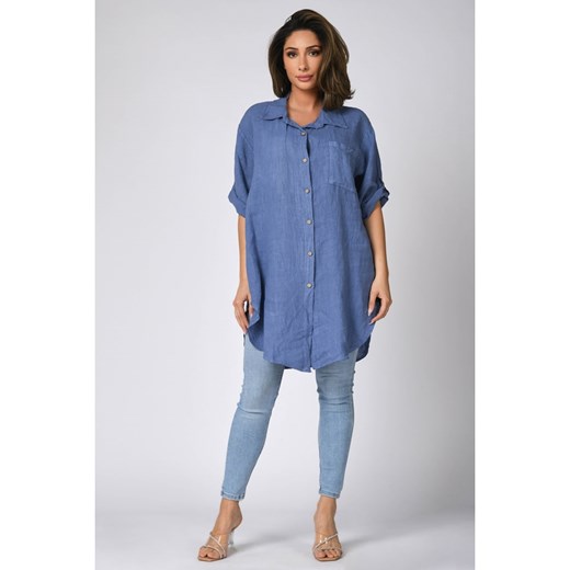 Koszula damska Plus Size Company z krótkim rękawem na wiosnę