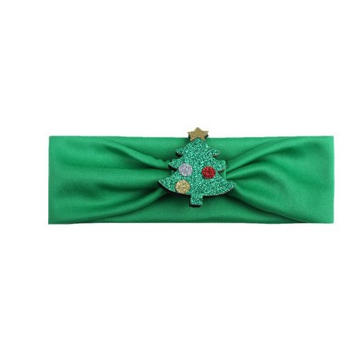 1 kIDS opaska na głowę zielona z choinką ze sklepu Świat Bielizny w kategorii Opaski dziecięce - zdjęcie 119367786