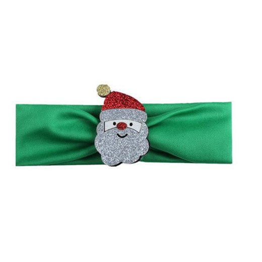 1 kIDS opaska na głowę zielona z Mikołajem ze sklepu Świat Bielizny w kategorii Opaski dziecięce - zdjęcie 119367787