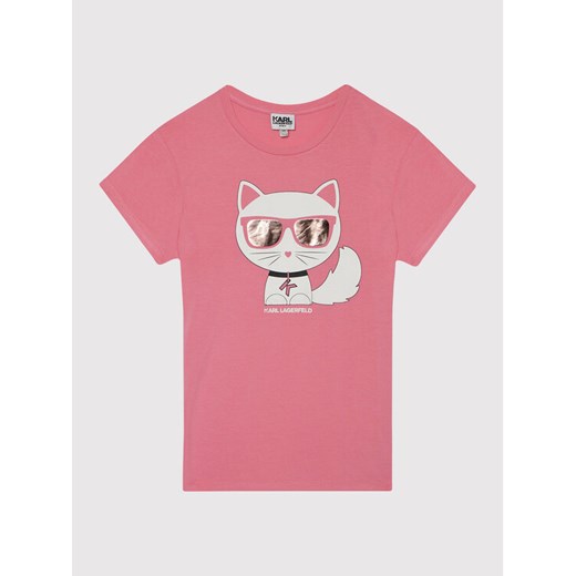 KARL LAGERFELD T-Shirt Z15322 D Różowy Regular Fit Karl Lagerfeld 16Y MODIVO