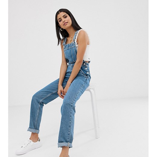 ASOS DESIGN Tall – Klasyczne niebieskie jeansowe ogrodniczki 46 Asos Poland