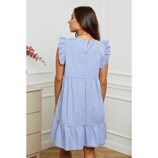 Sukienka "Moadon" w kolorze niebiesko-białym Joséfine 34 okazyjna cena Limango Polska