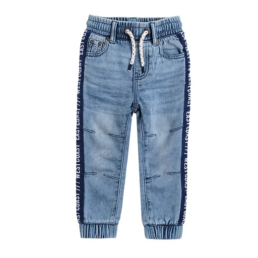 Cool Club, Spodnie jeansowe chłopięce, pull on regular, denim, napisy Cool Club 92 promocyjna cena smyk