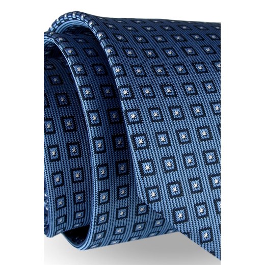 Krawat Męski Elegancki Modny klasyczny szeroki niebieski we wzory  G231 Jasman promocja ŚWIAT KOSZUL