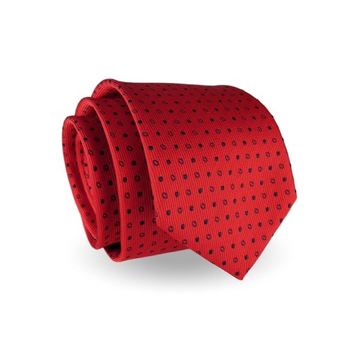 Krawat Męski Elegancki Modny klasyczny szeroki czerwony we wzory  G236 Jasman okazja ŚWIAT KOSZUL