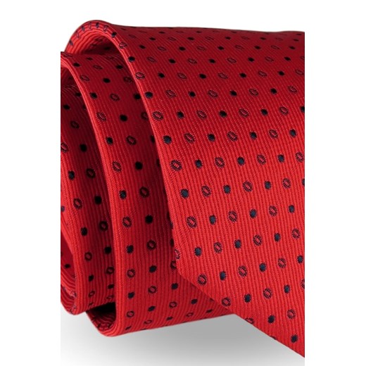Krawat Męski Elegancki Modny klasyczny szeroki czerwony we wzory  G236 Jasman ŚWIAT KOSZUL okazyjna cena