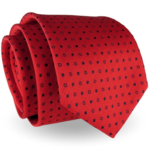 Krawat Męski Elegancki Modny klasyczny szeroki czerwony we wzory  G236 Jasman wyprzedaż ŚWIAT KOSZUL